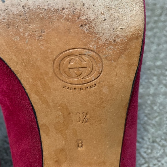 Red suede gucci loafers - Picture 8 of 8